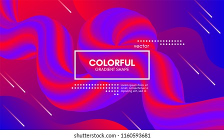 Abstract Wave 3d Background with Colorful Liquid. Vector Illustration. Trendy 3d Fluid Design for Business Presentation, Poster. Modern Gradient Flow Shapes. Abstract 3d Cover with Vibrant Gradient.