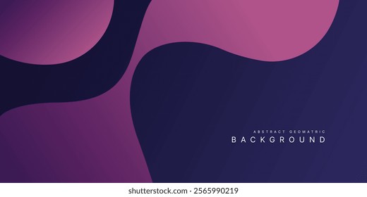 Abstract wave art background design with dark purple for design.