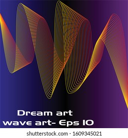 Abstract wave art vector background.