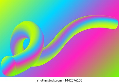 Abstract Wave Background 3d Background with Colorful Liquid. Vector illustration.
