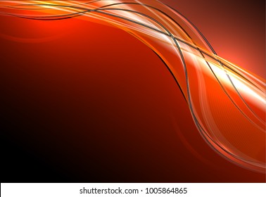 Abstract wave background advertising vector shiny colorful line red black