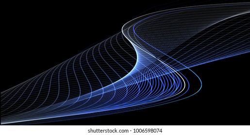 Abstract wave background advertising vector shiny colorful line blue black