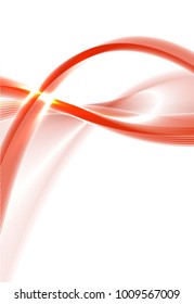 Abstract wave background advertising vector shiny colorful line red white