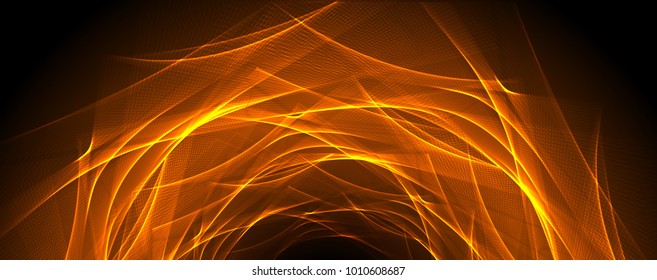Abstract wave background advertising vector shiny colorful line yellow black
