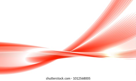 Abstract wave background advertising vector shiny colorful line red white