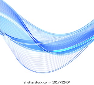 Abstract wave background advertising vector shiny colorful line blue