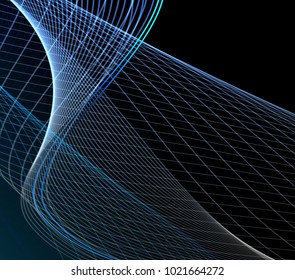 Abstract wave background advertising vector shiny colorful line blue