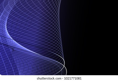 Abstract wave background advertising vector shiny colorful line blue