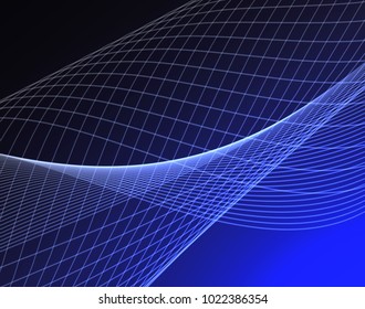 Abstract wave background advertising vector shiny colorful line blue black