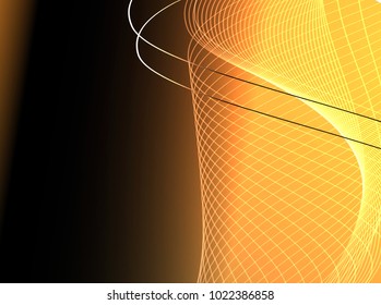 Abstract wave background advertising vector shiny colorful line yellow black