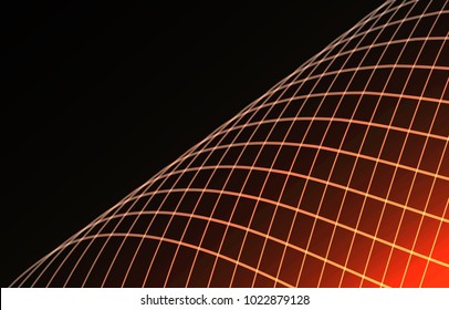 Abstract wave background advertising vector shiny colorful line red black