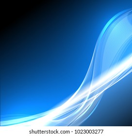 Abstract wave background advertising vector shiny colorful line blue black
