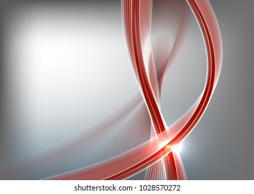 Abstract wave background advertising vector shiny colorful line red black