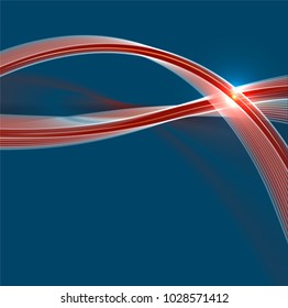 Abstract wave background advertising vector shiny colorful line red blue