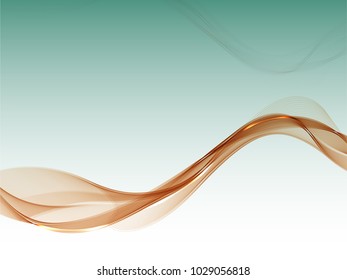 Abstract wave background advertising vector shiny colorful line yellow blue