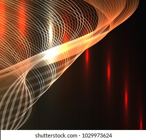Abstract wave background advertising vector shiny colorful line red black