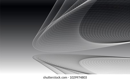 Abstract wave background advertising vector shiny colorful line black white