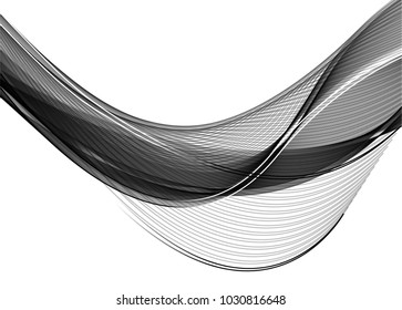Abstract wave background advertising vector shiny colorful line black white