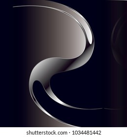 Abstract wave background advertising vector shiny colorful line black white
