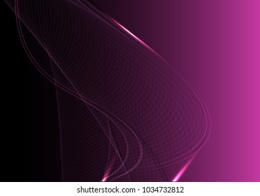 Abstract wave background advertising vector shiny colorful line purple