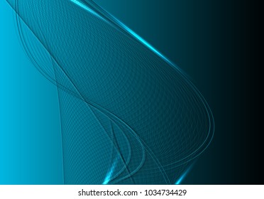 Abstract wave background advertising vector shiny colorful lineblue black
