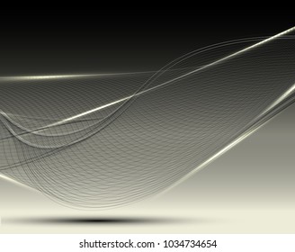 Abstract wave background advertising vector shiny colorful line black white

