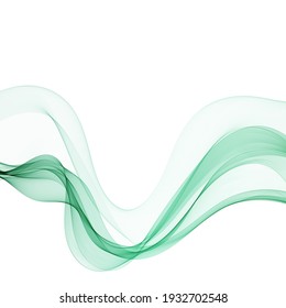 Abstract wave background advertising vector colorful line green white