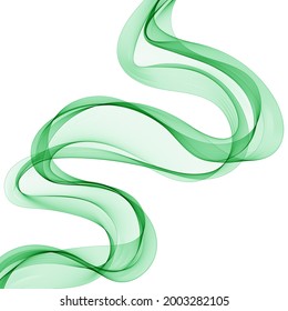 Abstract wave background advertising vector colorful line green white