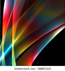 Abstract wave background advertising vector shiny colorful line red