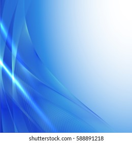 Abstract wave background advertising vector shiny colorful line blue