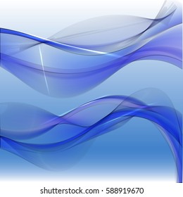 Abstract wave background advertising vector shiny colorful line blue