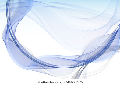 Abstract wave background advertising vector shiny colorful line blue