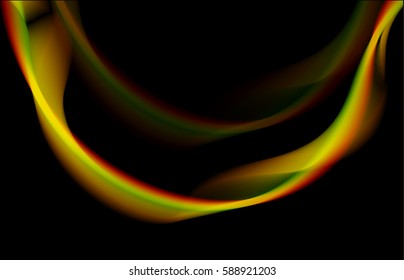 Abstract wave background advertising vector shiny colorful line yellow