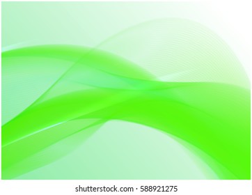 Abstract wave background advertising vector shiny colorful line green