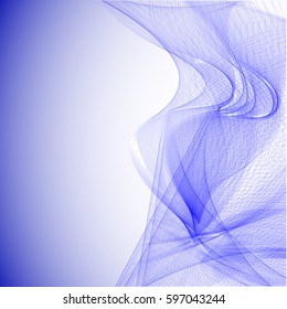 Abstract wave background advertising vector shiny colorful line blue
