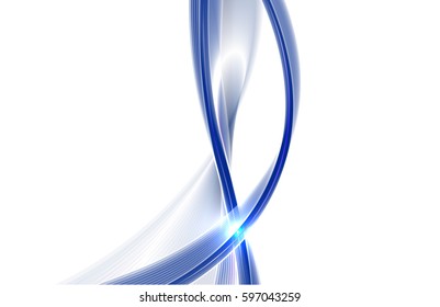 Abstract wave background advertising vector shiny colorful line blue