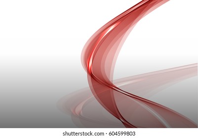 Abstract wave background advertising vector shiny colorful line red