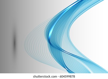 Abstrakte Welle Hintergrund Werbung Vektor glänzend bunt Linie blau