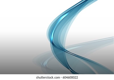 Abstract wave background advertising vector shiny colorful line blue