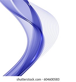 Abstract wave background advertising vector shiny colorful line blue