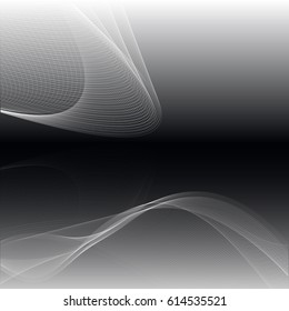 Abstract wave background advertising vector shiny colorful line white black

