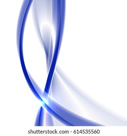 Abstract wave background advertising vector shiny colorful line blue white