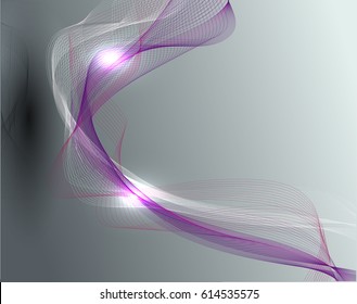 Abstract wave background advertising vector shiny colorful line purple white