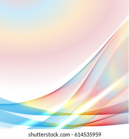 Abstract wave background advertising vector shiny colorful line red white
