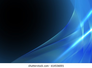 Abstract wave background advertising vector shiny colorful line blue white