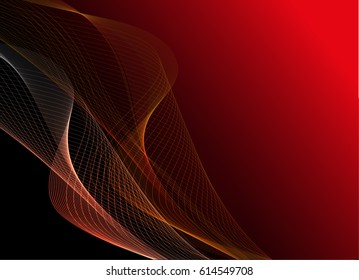Abstract wave background advertising vector shiny colorful line red white