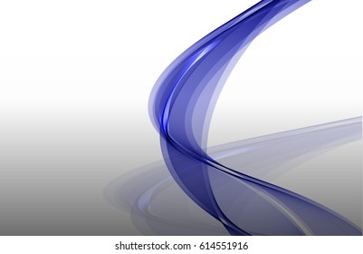 Abstract wave background advertising vector shiny colorful line blue white