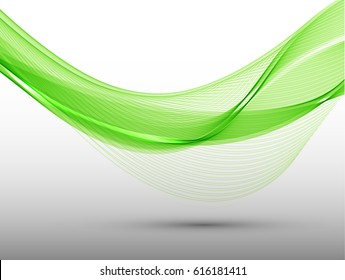 Abstract wave background advertising vector shiny colorful line green
