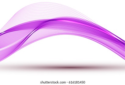Abstract wave background advertising vector shiny colorful line purple