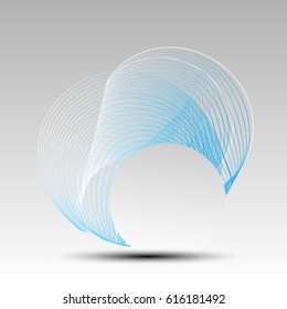 Abstract wave background advertising vector shiny colorful line blue